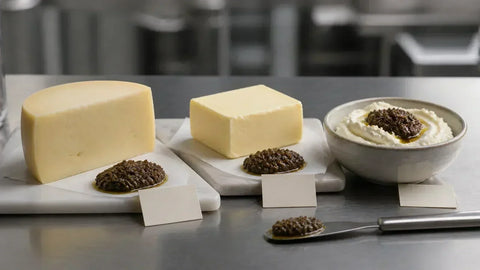 Tartufo estivo tritato per prodotti lattiero-caseari: formaggio, burro e creme spalmabili