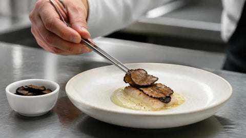 Carpaccio di tartufo estivo per ristoranti: impiattamento, porzionatura e utilizzo nel menu