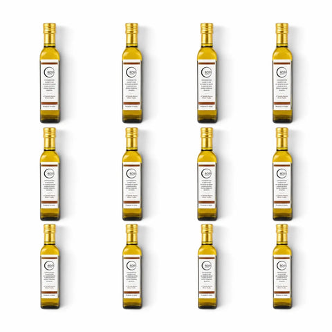 Dodici bottiglie 250 ml di Olio di Oliva al Tartufo Nero con aroma 2% Tuber melanosporum