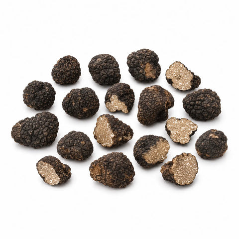 Piccoli tartufi estivi neri freschi tagliati – Tuber aestivum C Grade  