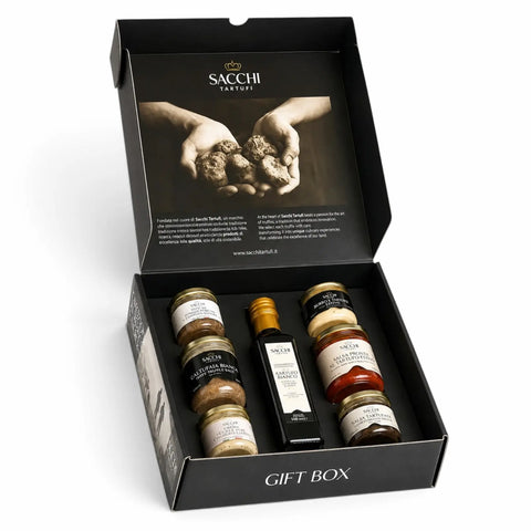 Confezione regalo Open Luxury al tartufo contenente sette prodotti al tartufo italiano