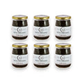 Confezione da sei vasetti di salsa al tartufo Ross Salsa Tartufata con etichette nere e dorate
