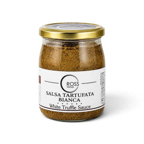 Vaso di vetro di Tartufata Bianca a base di funghi con 2% Tuber borchii