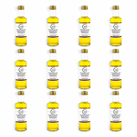 Dodici bottiglie 100 ml di Olio di Oliva al Tartufo Bianco con aroma 2% Tuber magnatum