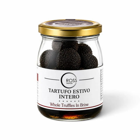 Tartufi estivi Tuber aestivum interi conservati in salamoia in vasetto di vetro